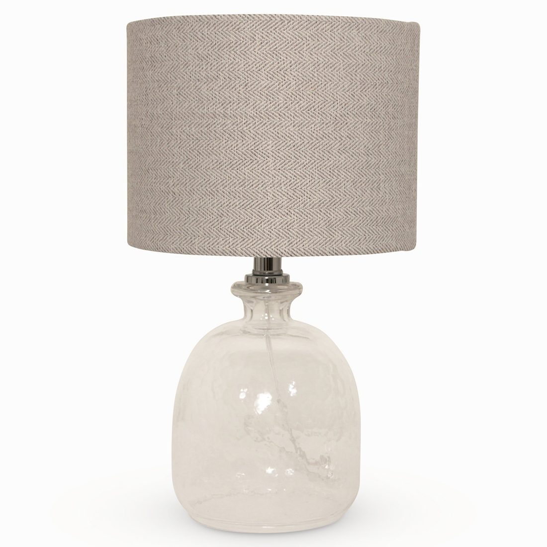Small Recycled Glass Table Lamp With, Glass Side Table Lamps