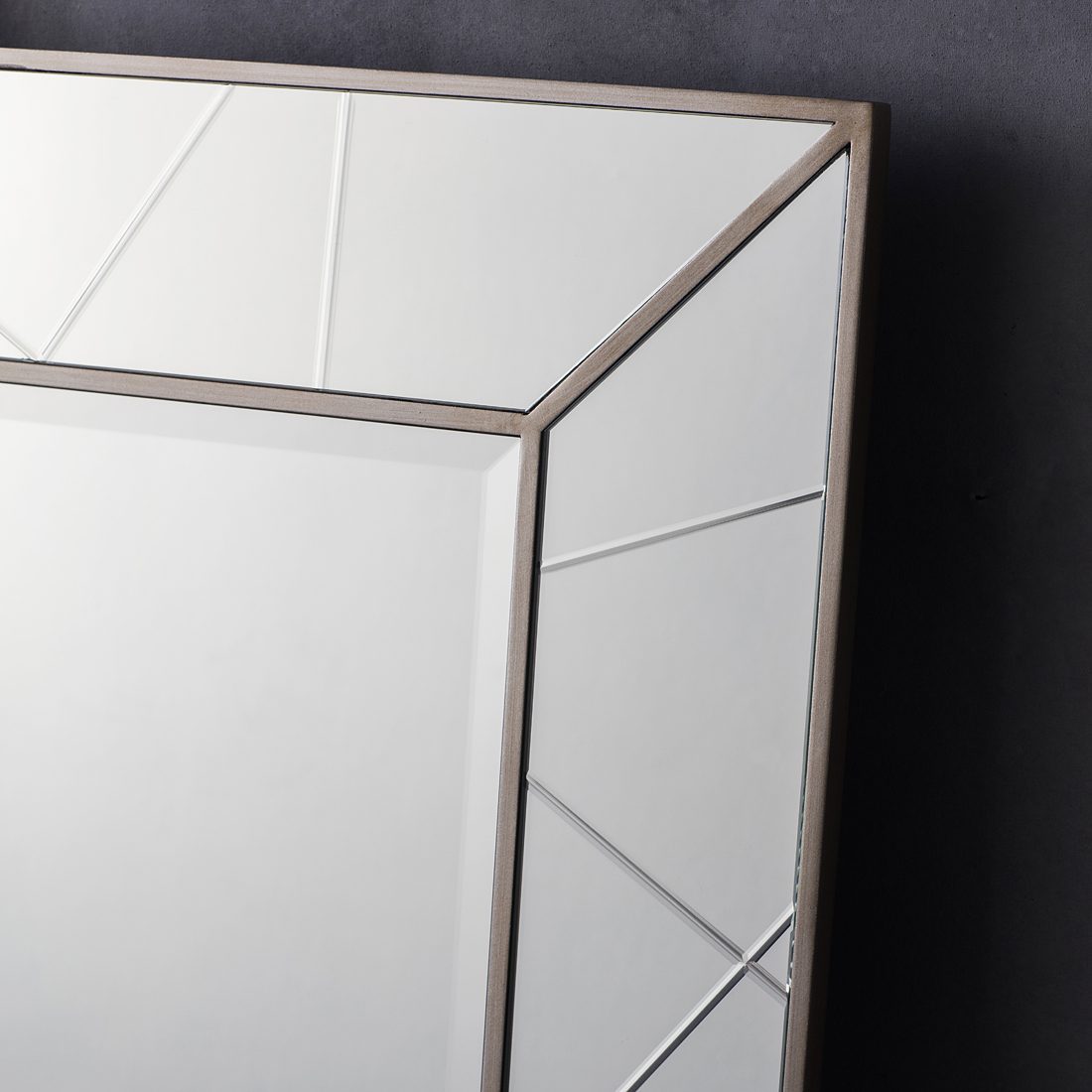 All Glass Geometric Wall Floor Standing Mirrors