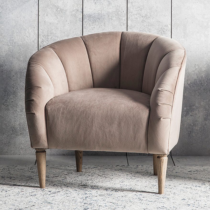 Tub Chair With Wooden Legs  : Buy Online With Guaranteed Price And Shipping Door To Door Worldwide.
