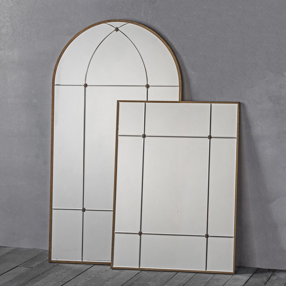 Gold Window Wall Mirror Arch Or Rectangle