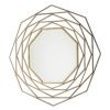 gold wall mirror with layered geometric frame