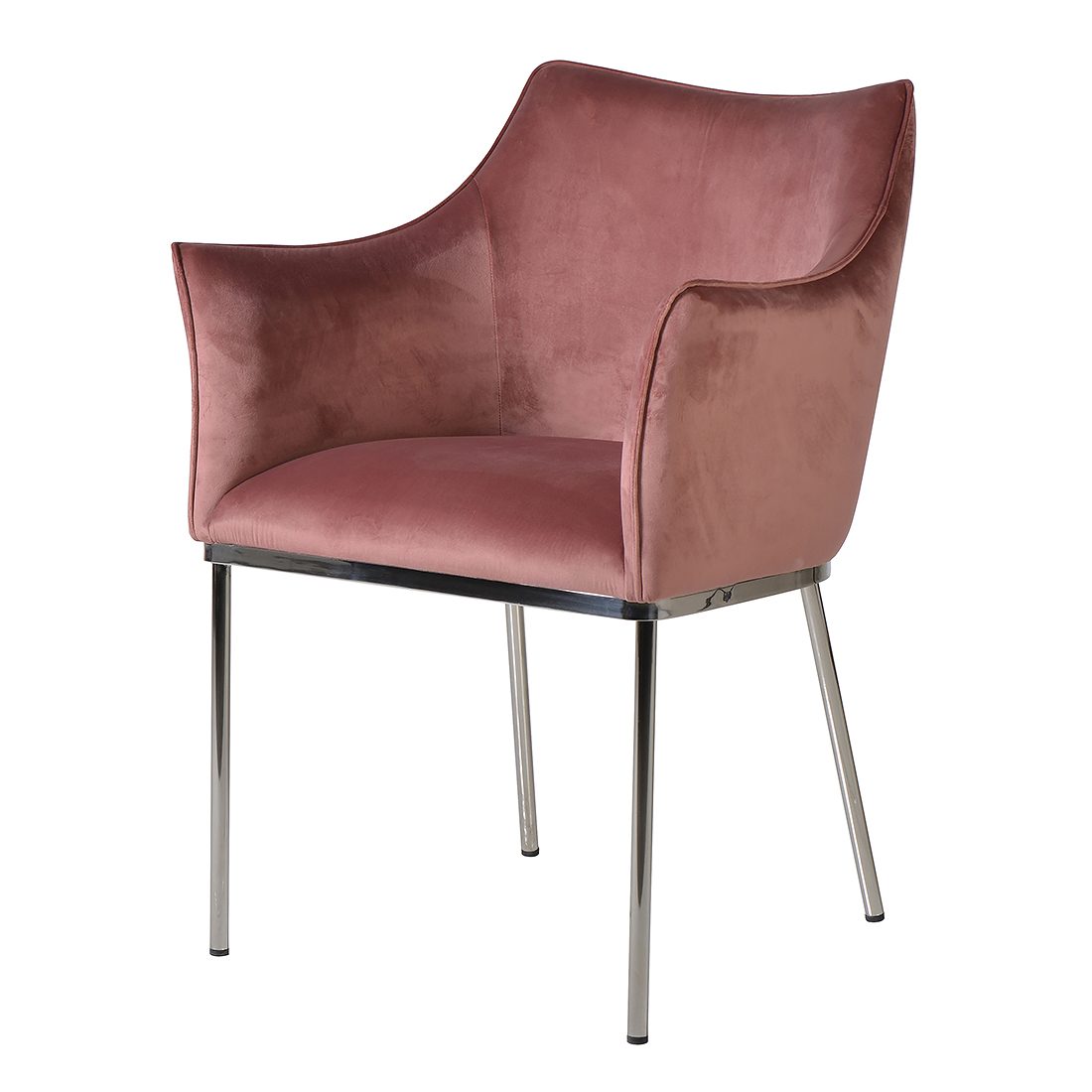 sienna pink velvet armchair