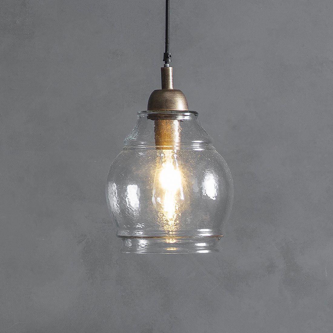 Recycled Glass Barrel Pendant Light