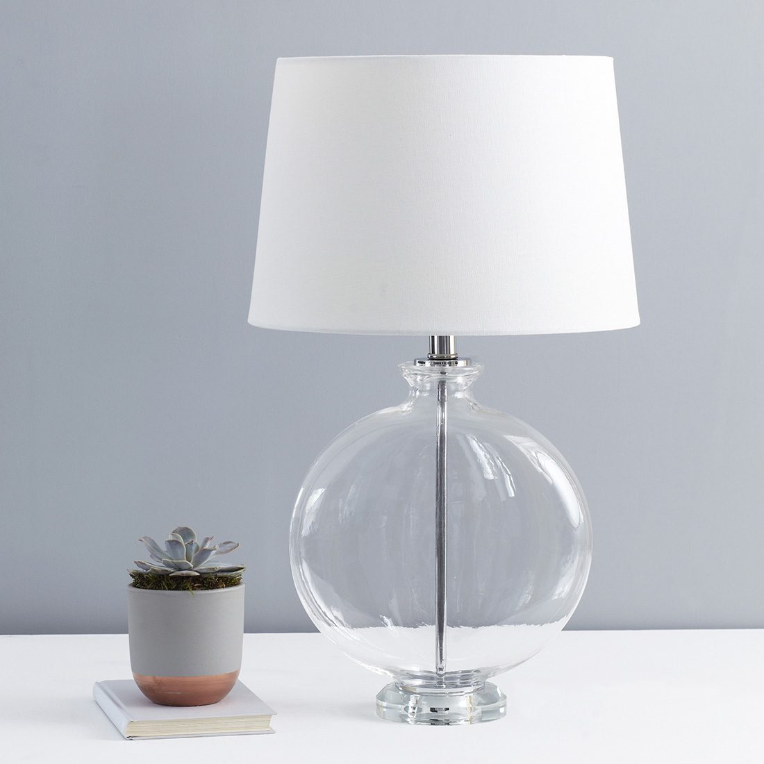 glass base lamp