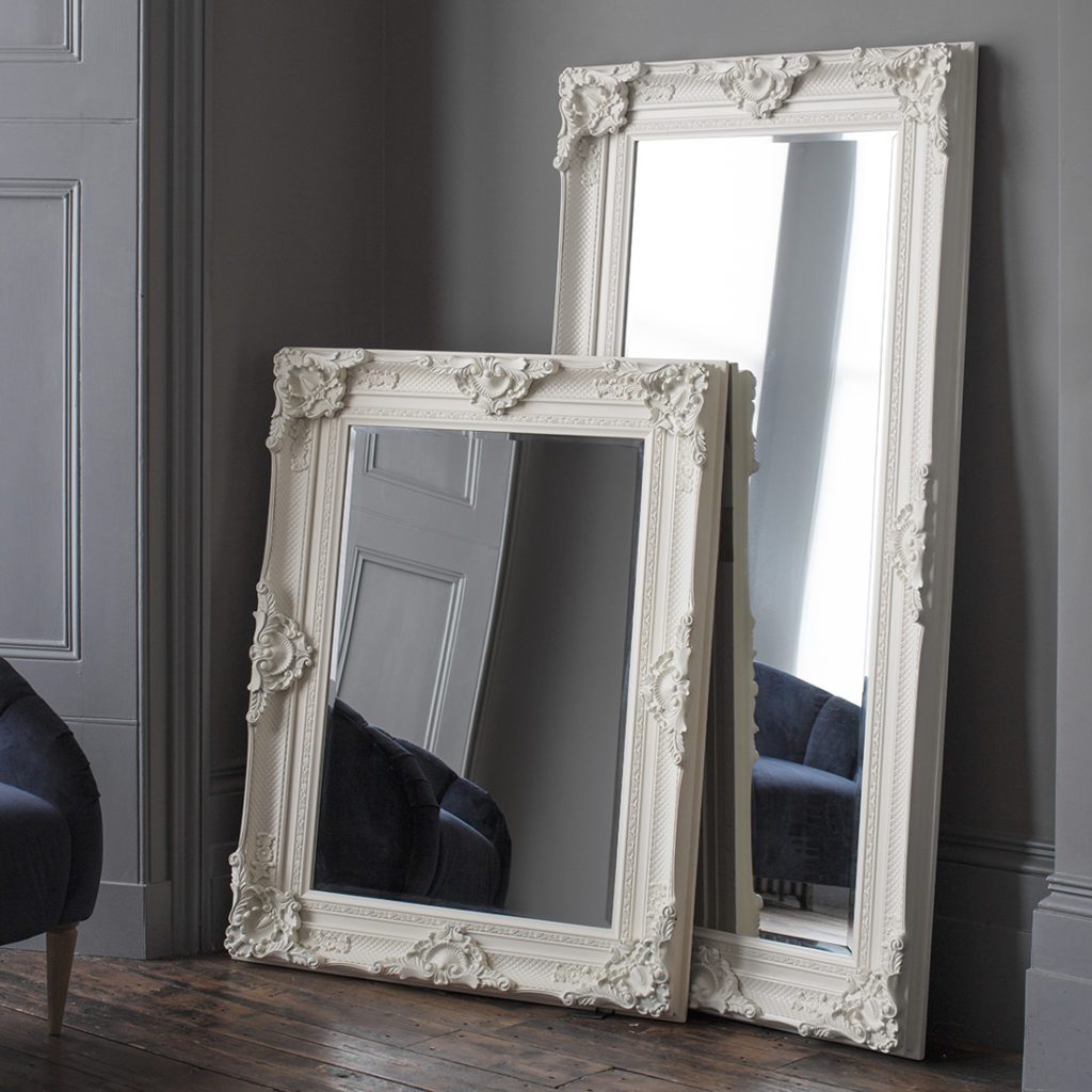 Ivory Ornate Wall & Floor Mirror Primrose & Plum