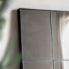 oversized large statement rectangular window style wall mirror with a vintage glass finish