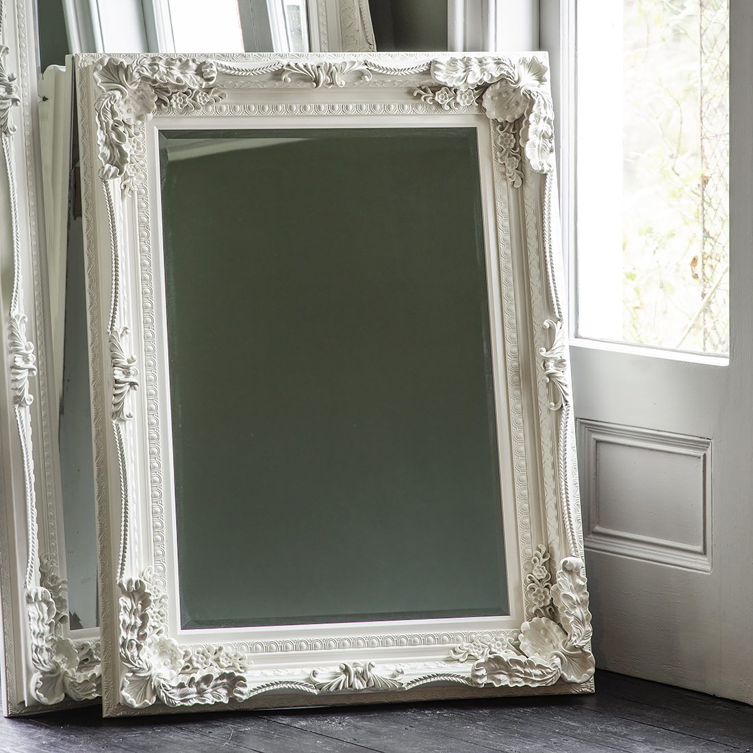 Decorative Cream Rectangular Wall Mirror | Primrose & Plum
