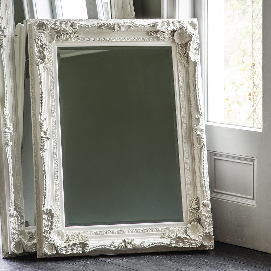 Decorative Cream Rectangular Wall Mirror | Primrose &amp; Plum