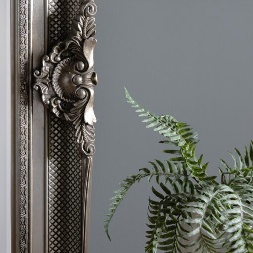 Silver Baroque Leaner Mirror Primrose & Plum