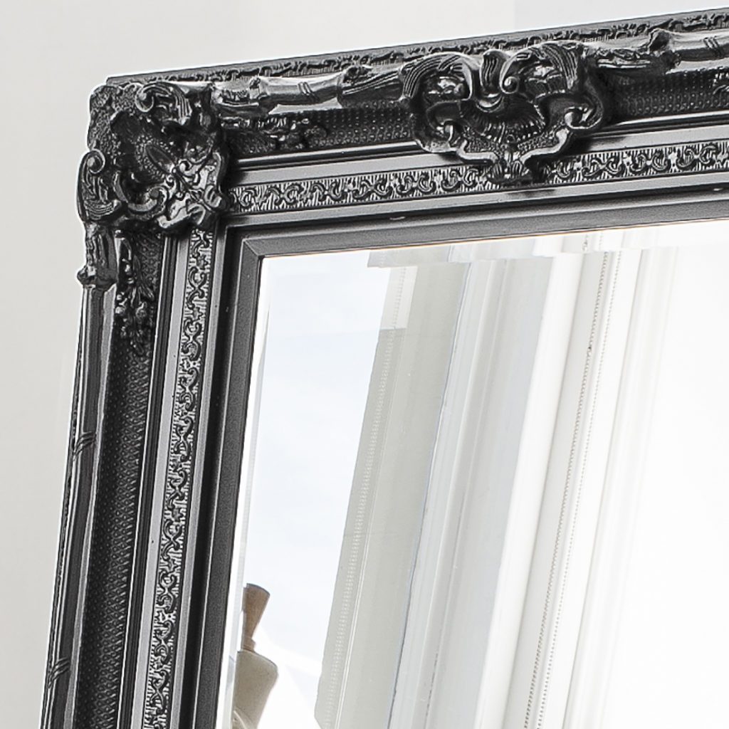 Black Baroque Leaner Mirror Primrose & Plum