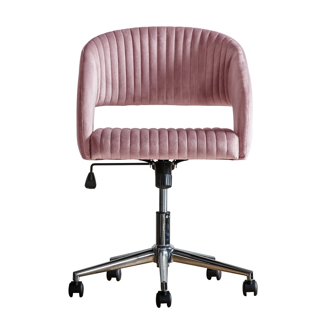 Blush Pink Velvet Swivel Desk Chair - Primrose & Plum