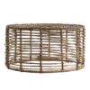 Set of 3 nesting natural rattan tables