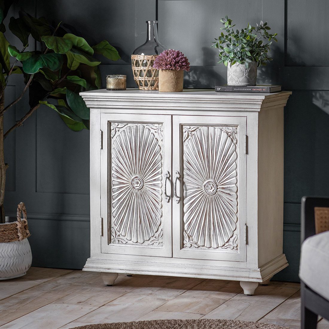 White shop vintage cupboard