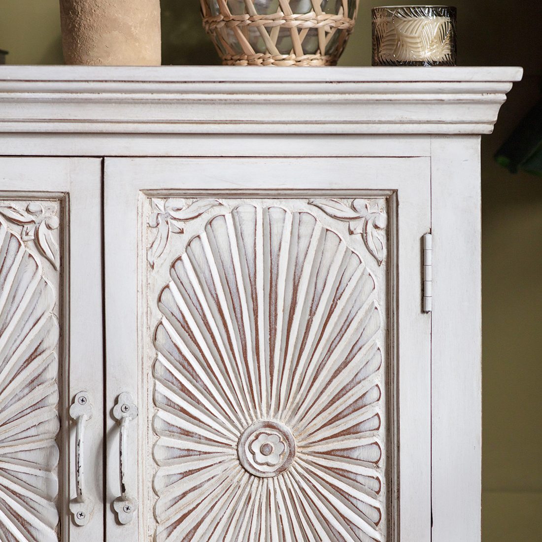 White 2025 wooden cupboard