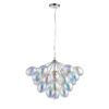 statement iridescent glass cluster pendant chandelier