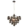 statement smoked glass cluster pendant chandelier