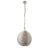 silver wire constructed pendant light with polished nickel fittings