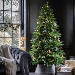 deep green faux pine christmas trees in 6ft or 7ft