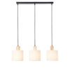 scandinavian inspired linear three pendant light