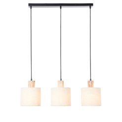 scandinavian inspired linear three pendant light