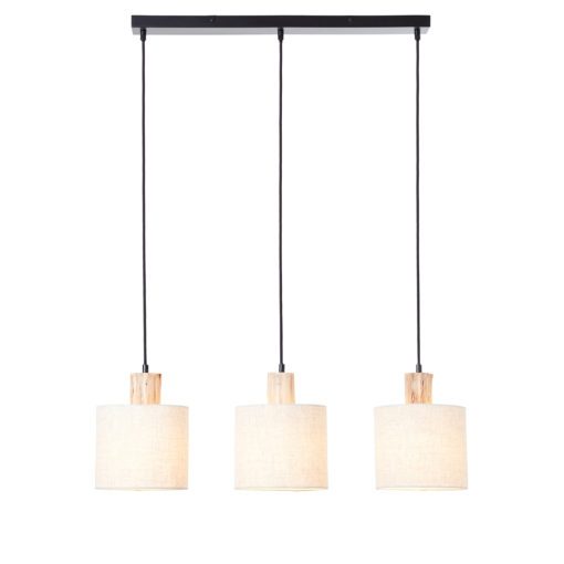 scandinavian inspired linear three pendant light