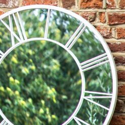 vintage style roman numeral clock garden mirror