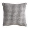 square cushion with a natural cream and taupe large houndstooth pattern