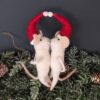 kissing mice hanging christmas decoration