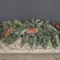 180cm long faux fir and pine cone christmas garland