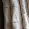 cosy cream sherpa throw with embossed christmas tree design